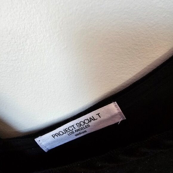 EUC LIKE NEW PROJECT SOCIAL T BLACK DOUBLE V VELVET TANK TOP SIZE M - Picture 8 of 11